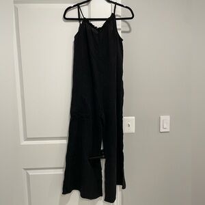 NWOT Anthropologie gauze black jump suit SMALL